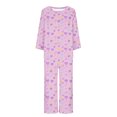 thumbnail image 3 of TIMIFIS Ensemble de Détente pour Femmes - Saint-Valentin, Mignon Imprimé de Cœurs, Col Rond, Manches Longues avec Pantalon, Ensembles de Pyjamas - Ensembles de Pyjama pour Femmes 2 Pcs, 3 of 3