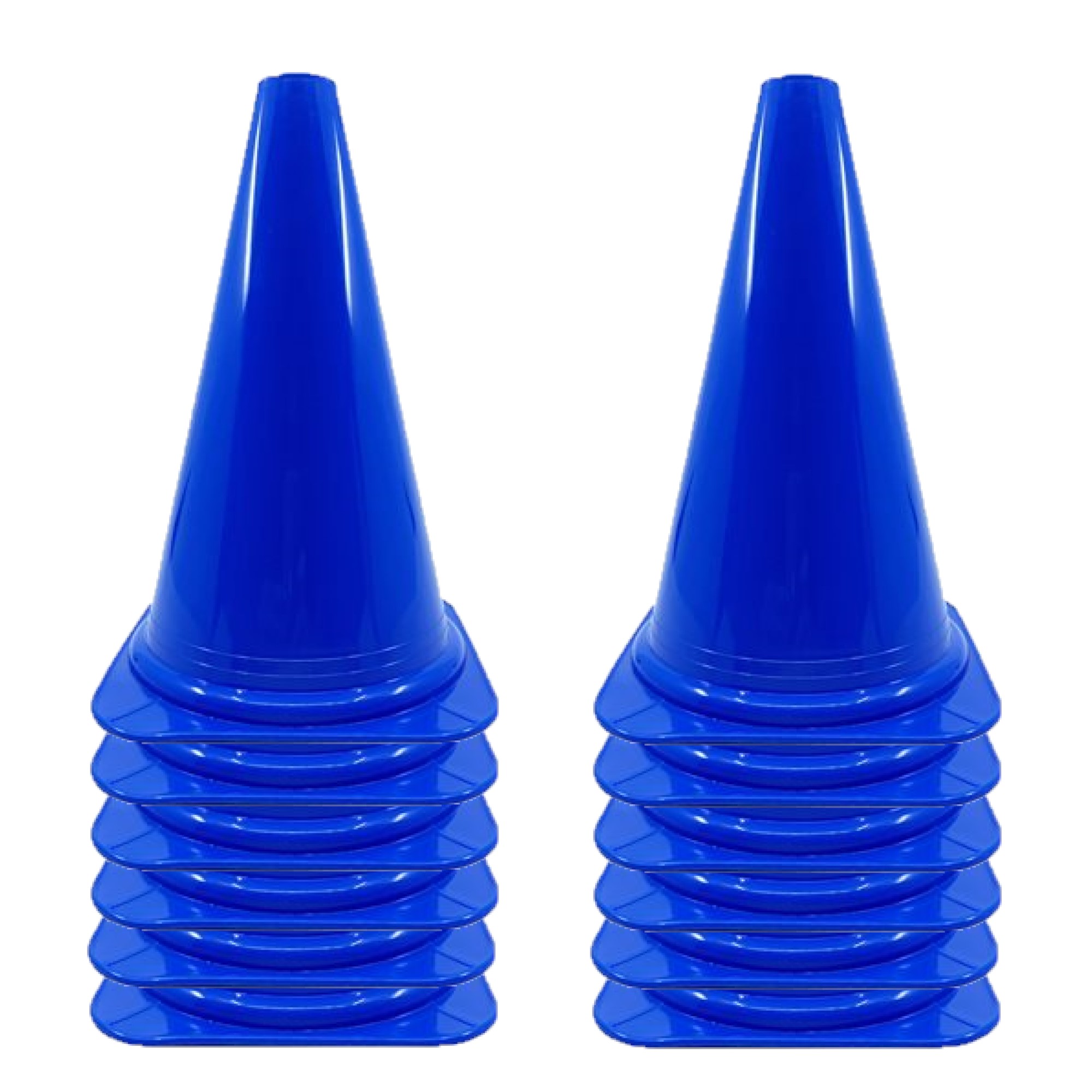 PRISP Vinyl Multi Purpose Cone - Light Indoor and Outdoor Marker, Set of 12
