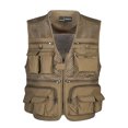 thumbnail image 1 of S SERENABLE Men Fishing Vest Breathable Multi-Pocket Mesh Waistcoat Photo Travel Work Jacket 3XL, 1 of 9