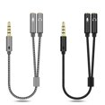 thumbnail image 2 of 3.5mm Headset Adapter Y-Splitter Jack Cable w/ Separate and Mic Headphone Audio C0K3, 2 of 6