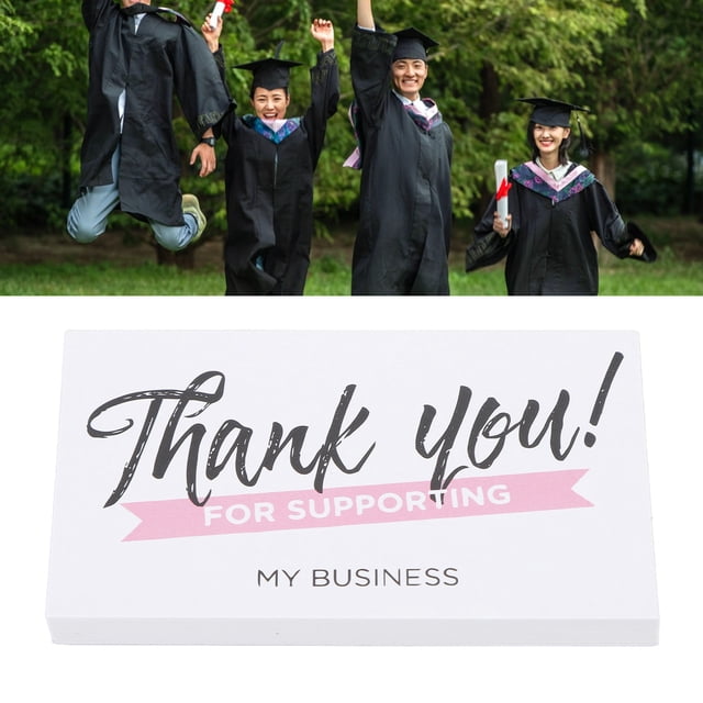 150Pcs Thank You Card With Clear Letters, Pretty Designs, 9 X 5.4cm, Premium Coated Paper, Applicable For Wedding, Graduation, Thanksgiving