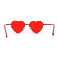 thumbnail image 2 of Womens Classic Metal Rim Heart Shape Valentines Sunglasses Red, 2 of 4