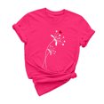 thumbnail image 4 of yievot Chemises pour Femmes Mode Manches Courtes Col Rond Impression de la Saint-Valentin Chandail Décontracté T-Shirt Hauts Chemise, 4 of 5