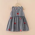 thumbnail image 2 of Yanlir Robe Sans Manches à Col Rond pour Filles Robe d'Été de Plage 6 Mois - 7 Ans Robe Mignonne à Imprimé Graphique pour Tout-Petits pour des Tenues Confortables et Adorables (Noir, 4-5 Ans), 2 of 3