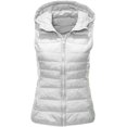 thumbnail image 1 of LinYooLi Gilet Matelassé pour Femmes Décontracté Chaud Léger à Capuche Gilet Rembourré à Fermeture Éclair 2022, 1 of 3