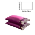thumbnail image 2 of Solid Color Lace Embroidered Pillowcase Pair Soft Skin-Friendly Home Bedding Cover, 2 of 6