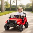 thumbnail image 3 of UBesGoo 12V Kids Ride On Car Powered Electric Car Truck with RC, Headlights, Music - Red, 3 of 6