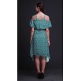 thumbnail image 4 of Bimba Robe Midi à Manches Volantées pour Femmes, Tunique Évasée à Épaules Dénudées avec Imprimé Papillon - Petit, 4 of 6
