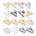 thumbnail image 3 of maskred Fashion Claw Clips Large Simple Style Handy Simple Style Sturdy Exquisite Accessories Barrettes for Women Dark Blak/Rectangle 1Set, 3 of 6