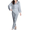 thumbnail image 1 of RKSTN Ensembles de Pyjama pour Femmes 2 Pcs Mode Vêtements de Maison Pyjamas Ensemble Deux Pièces Manches Longues Pantalon Ensemble de Pyjama Vêtements de Maison Doux Confortables, 1 of 5