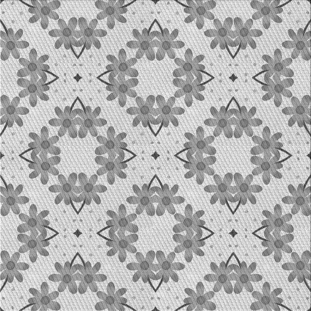 Ahgly Tapis de Zone Carré Transitionnel Gris Canon Lavable en Machine, 8 Pieds Carré
