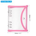 thumbnail image 2 of Uxcell PVC A6 Bling Clear Binder Covers with Snap Button Closure, Pink, 2 of 6