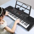 thumbnail image 3 of Portable Electric Piano 61 Keys Touch display set Instrument with Mic Full-Size Keys Battery Operate Stand Birthday Gift for Recording Kids, 3 of 8