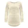 thumbnail image 2 of IMENGL Chandail à Col Rond en Peluche à Manches Longues, Beige 3TG, Taille M-5TG, 2 of 5