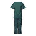 thumbnail image 4 of EQWLJWE Nurse Scrubs Uniform Womens Scrubs for Women Set Clearance Nurse Scrubs Costume Women's Cool Stretch V-Neck Top and Cargo Pant Set Plus Size Halloween Scrubs, 4 of 6
