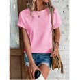 thumbnail image 4 of Hauts à Manches Courtes pour Femmes Mode Printemps/été Décontractée Ample Col Rond Manches Courtes Haut pour Femmes Aguichant Hauts d'Été pour Femmes Hauts à Manches Courtes T-Shirts pour Femmes Mode, 4 of 6