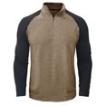 thumbnail image 1 of Yuyuzo Men Gym Tops Tees Workout Shirts 1/3 Zipper Neck Long Sleeve Solid Color Patchwork Pullover Golf Blouse, 1 of 7