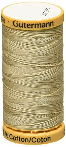 GÜTERMANN Cotton 50wt Thread, 250 m (273.4 yd), Black, Strong & Lustrous for Sewing