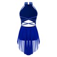 thumbnail image 2 of inhzoy Robe de Patinage Artistique pour Filles Sans Manches Ballet Lyrique Contemporaine Robe de Danse Tenue de Danse Bleu 16, 2 of 5