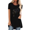 thumbnail image 1 of Pompotops Chemises Mode Décontractée pour Femmes Manches Courtes Tee-Shirt Ample Tunique Blouse, 1 of 4