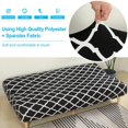 thumbnail image 4 of 2024 Futon Slipcover Armless Sofa Covers Stretch Sofa Bed Slipcover Protector Elastic (Light Gray Animal), 4 of 10