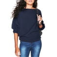 thumbnail image 1 of Innerwin Sweater Winter Warm Ladies Pullover Loungewear Solid Color Thermal Jumper Tops Navy Blue XXL, 1 of 6