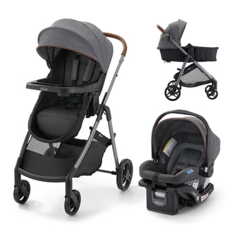 Graco Modes Système de Voyage Trio, Ensemble Poussette pour Bébé et Siège d'Auto 3-en-1, Orienté vers l'Arrière de 1.8-16 kg (4-35 lb)