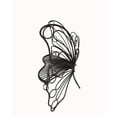 thumbnail image 3 of Hi-Line Gift 45 in Metal Butterfly Chair Black Garden Bench, 3 of 5
