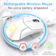 thumbnail image 3 of Mistaha Souris Ergonomique Sans Fil à Triple Mode avec DPI Réglable et Lumière RVB - HXSJ T40 Blanc, 3 of 7