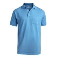 thumbnail image 1 of Ed Garments Short Sleeve Pique Polo Pocket Shirt, MARINA BLUE, XX-Small, 1 of 1