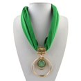 thumbnail image 2 of fastboy Foulard Pendentif Classique Circulaire en Alliage Col Pendentif Polyester Foulard Unie, 2 of 2