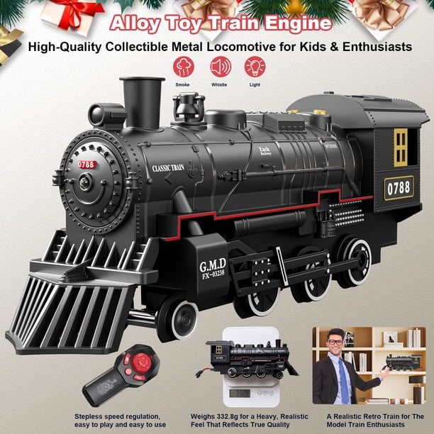 Coffret de train de Noël à vapeur sous le sapin de Noël, train Coffret de train de Noël à vapeur sous le sapin de Noël, train