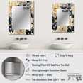 thumbnail image 4 of Designart "Metropolitan Oasis Damask" Damask Wall Mirror, Printed Beige Wall Mirror, Bohemian Bathroom Wall Mirror, Decorative Damask Mirror - 24x32 Inch, 4 of 5