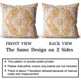 thumbnail image 2 of Yellow Boho Throw Pillow Covers Set of 2 Monaco Rug Carpet Double Sided Pattern Cotton Soft Pillow Case Cushion Cover Pillowcase for Garden Couch Sofa Bed Decorative 18x18 inch, 2 of 5