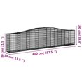 thumbnail image 2 of vidaXL Gabion Basket Arched Gabion Basket Planter for Flower Galvanized Iron, 2 of 6