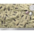 thumbnail image 2 of Soimoi BeigePolyester Crepe Fabric Gardening Tools & Hardware Decor Fabric Printed Yard 52 Inch Wide, 2 of 5