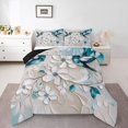 thumbnail image 1 of Erosebridal Wild Hummingbird Bedding Twin Comforter Set,White Flower Down Comforter,Oil Painting Room Decorative,2pcs, 1 of 7