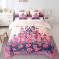thumbnail image 1 of YST Fairy Tales 7-Piece Comforter Set, King, Dreamy Castle, Cute Princess, Colorful Butterflies, Rainbow Pattern, 1 of 6