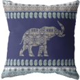 thumbnail image 1 of Coussin en Tissu Éléphant Paisley Intérieur/extérieur en Bleu 26x26, 1 of 4