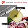 thumbnail image 5 of 3-Piece Ceramic Paring Knife,5" Utility Knife 4" Slcing Knife and 3" Peeling Knife Vegetables Fruit Kitchen Knives Cutter Tool, 5 of 5