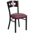 thumbnail image 1 of Flash Furniture Hercules Upholstered Restaurant Dining Chair in Walnut and Burgundy, 1 of 4