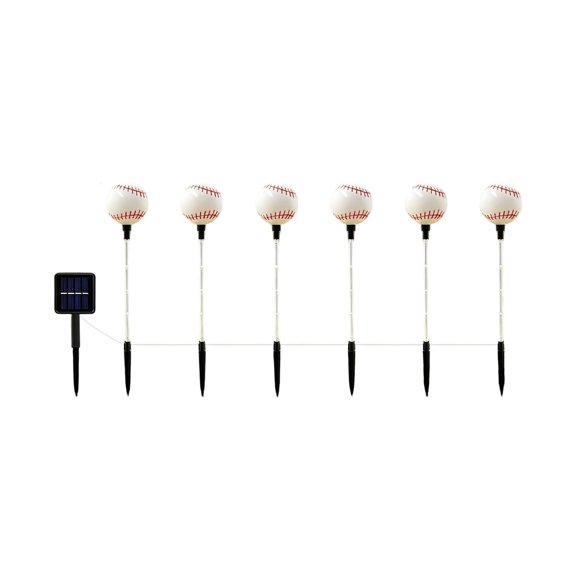 Aqestyerly Guirlande Lumineuse Solaire à Thème Sportif Montée au Sol pour Extérieur Cour Jardin Éclairage Décoratif à DEL Décoration de Sentier Cour