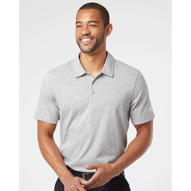 Cotton Blend Polo, 2XL, Medium Grey Heather