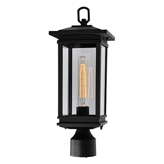CWI Lighting Oakwood 1 Light Outdoor Black Lantern Head