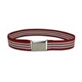 thumbnail image 2 of Ceinture Élastique Ajustable pour Enfants avec Boucle Carrée Argentée - Rayure Rouge et Blanche, 2 of 2