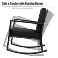 thumbnail image 4 of Gymax Outdoor Wicker Rocking Chair Patio Lawn Rattan Single Chair Glider w/ Black Cushion, 4 of 9