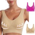 thumbnail image 2 of AherBiu 2pc Plus Size Sports Bras for Women Large Bust High Support Padded Bralettes Seamless Workout Underwear, 2 of 7
