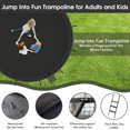 thumbnail image 4 of Jump Into Fun Trampoline 16FT, 1500LBS Trampoline for Kids and Adults with Enclosure, Basketball Hoop, Wind Stakes, LED light, Sprinkler and Socks, Outdoor Galvanized Full Spray Round Trampoline, 4 of 7