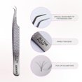 thumbnail image 2 of Curacoro Lash Tweezer - Professional & Precision Fiber Tip Grip Lash Tweezers for Eyelash Extensions, Multi Shapes & Purposes Tweezers for Volume, Isolation & Classic Lashes (Silver, All The Fluff), 2 of 8