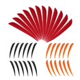 thumbnail image 1 of koolsoo 36pcs 3 Inch Full Length Fletching Feathers Turkey Vanes Water Drop Shape Outdoor Target Hunting Equipment C, 1 of 1